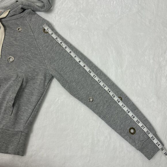 Philosophy Republic Clothing Hoodie Womens Small Gray Grommet Eyelet Pullover - Picture 10 of 12